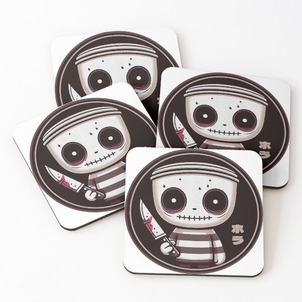 Item preview, Creepy Chibi Skeleton with Knife | Japanese Horror Art designed and sold by GALUMARKET.