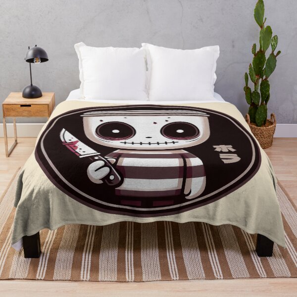 Item preview, Creepy Chibi Skeleton with Knife | Japanese Horror Art designed and sold by GALUMARKET.