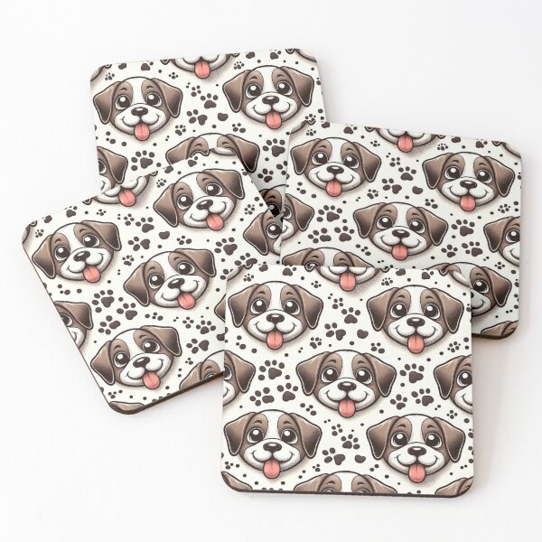 Item preview,  Smiley Cute Puppies Pattern cartoon funny  pet designed and sold by Yas_oma.