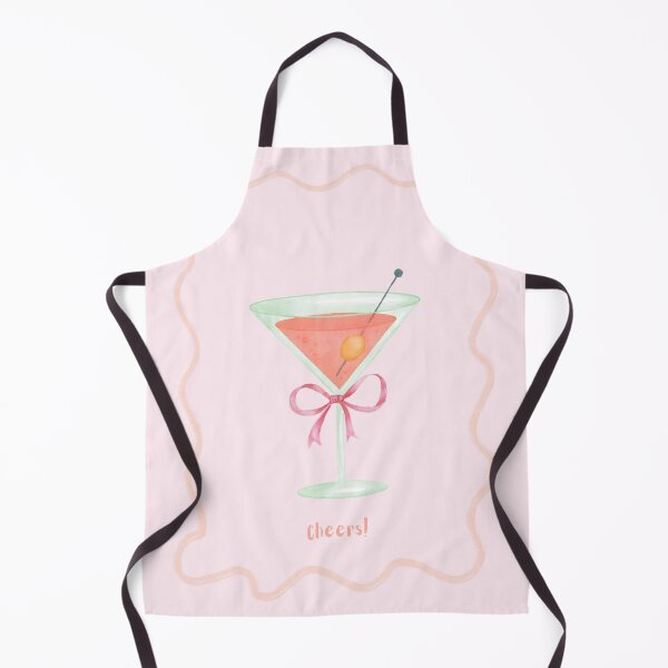 Artikelvorschau, Peach Martini - Weinglas mit rosa Schleife entworfen und verkauft von bowsbotanicals.