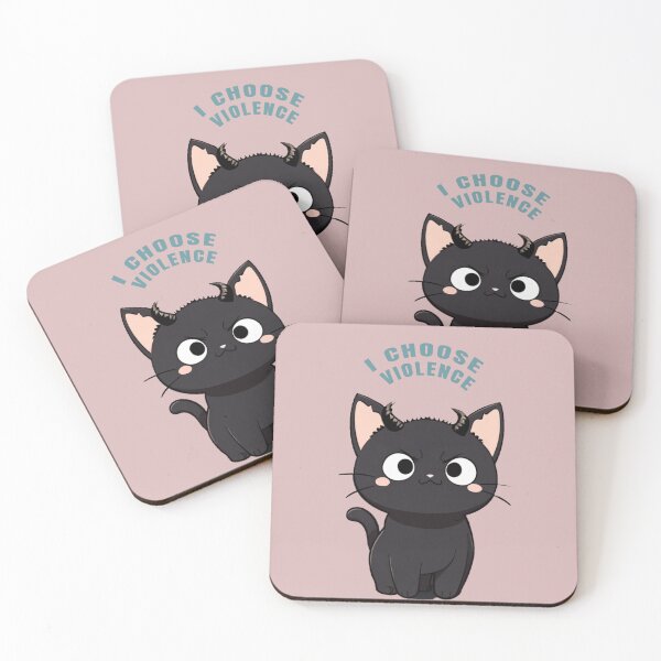 Item preview, kawaii black kitty, i choose violence designed and sold by La Loca.