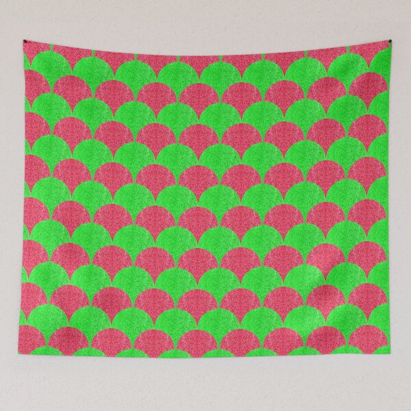 Item preview, Red Green Glitter Scallops, Luxury designed and sold by Victoria Rose.
