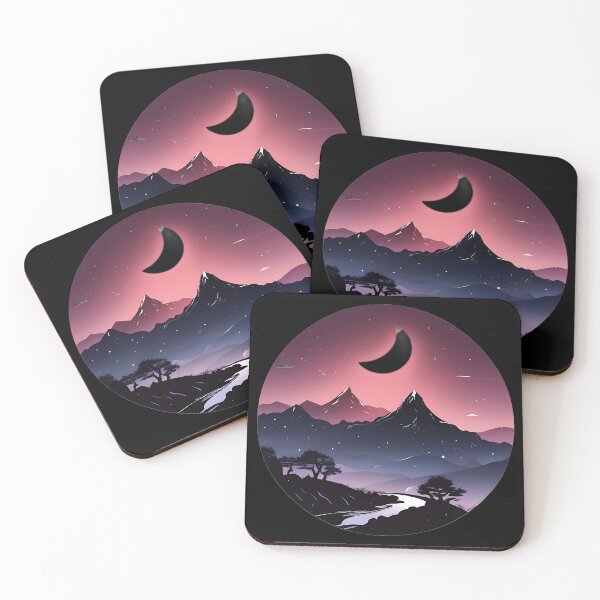 Item preview, landscape moon mystical dark colors designed and sold by saeedsho.