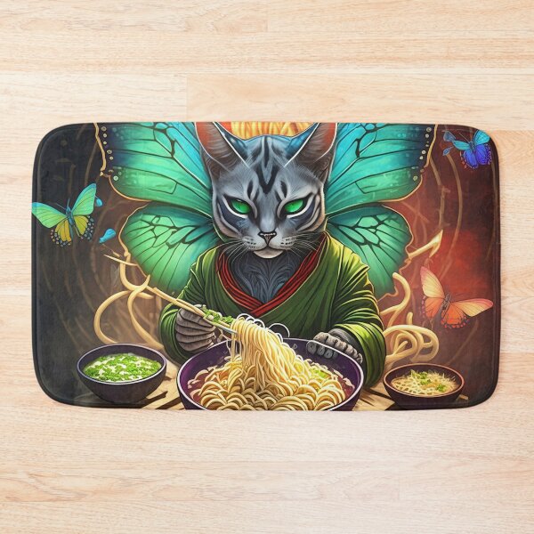 Item preview, Mystical Feline Feast The Butterfly Cat and Noodles designed and sold by Luvahawb.