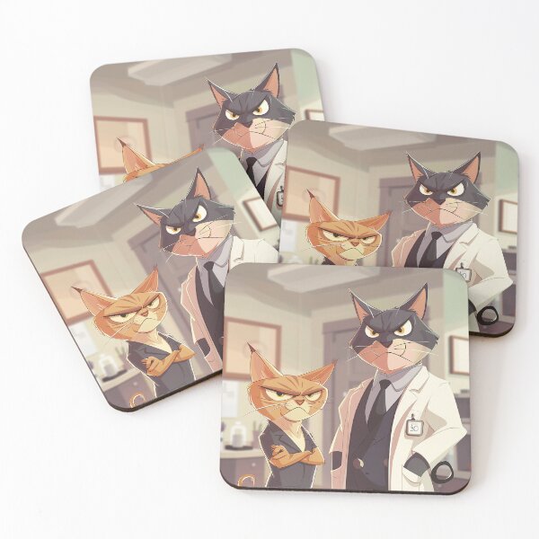Item preview, Cranky Doctor Cat and Nurse designed and sold by PyramidSchmear.