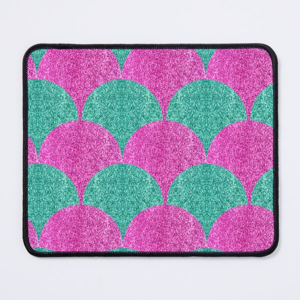 Item preview, Pink Green Glitter Scallops, Luxury designed and sold by Victoria Rose.