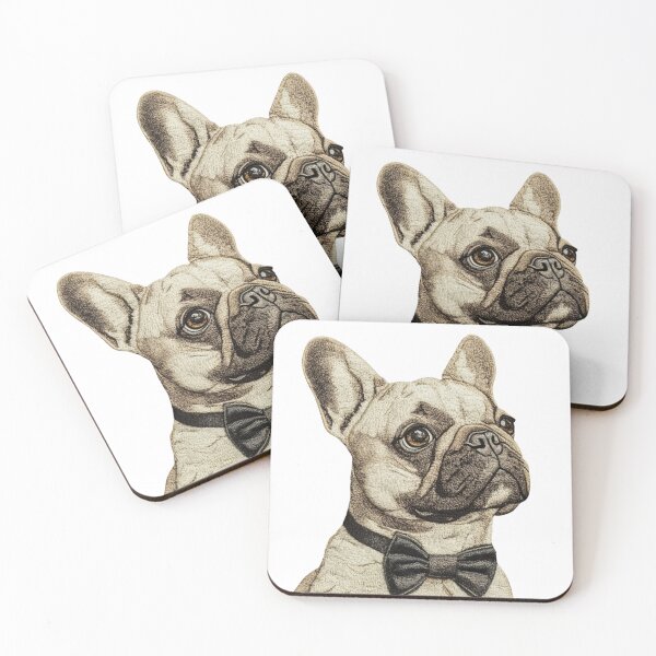Artikelvorschau, Niedliche Französisch Bulldog Liebhaber, Design Stickerei Faux entworfen und verkauft von justtakemycash.