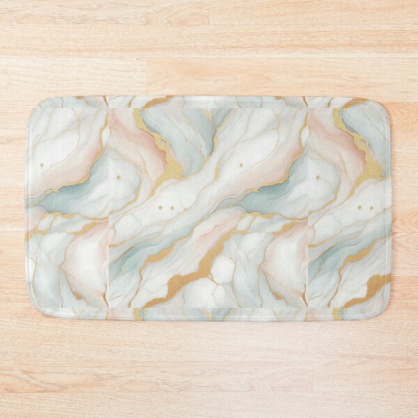 Item preview, Light Blue, White, Gold, and Pink Marble Pattern – Luxurious Soft Marble Illustration for Elegant Fashion and Home Décor designed and sold by 21 Dragonflies.