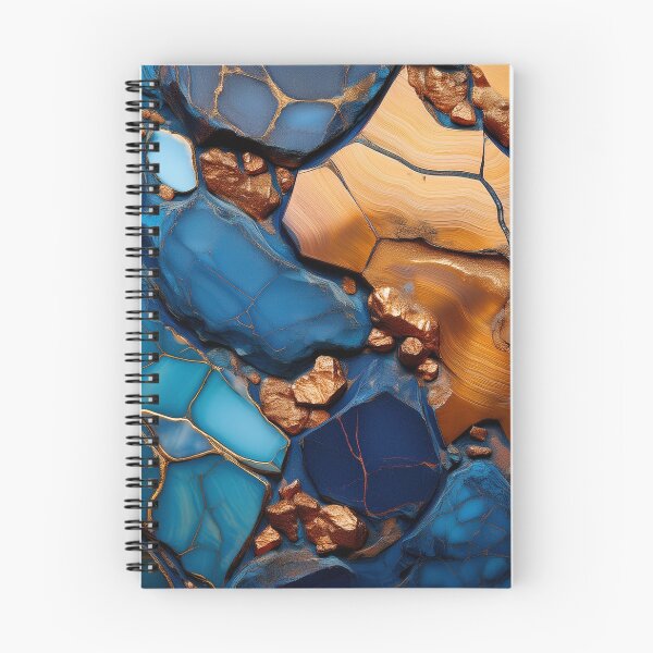 Item preview, Distressed Blue and Gold Stone Jewel Pattern – Elegant and Vintage-Inspired Design for Fashion and Home Décor designed and sold by 21 Tulips.