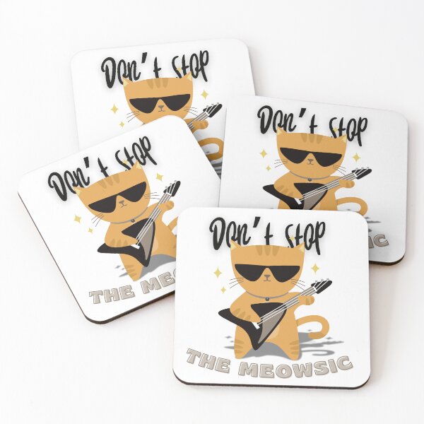 Item preview, Don't stop the meowsic for cat and music lovers designed and sold by puurfectcat.