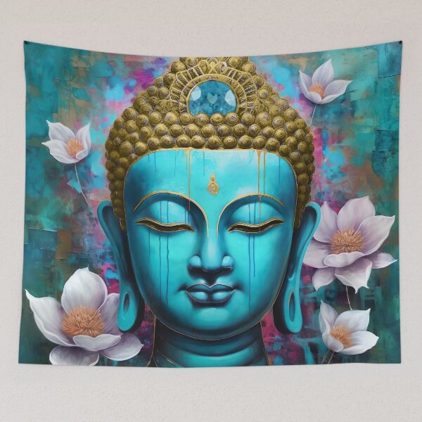 Item preview, Buddha louse in blue designed and sold by mark ashkenazi.