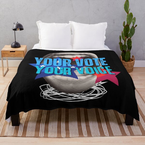 Item preview, Your Vote Your Voice Vote Blue Political Text Design designed and sold by EarthArtDesigns.