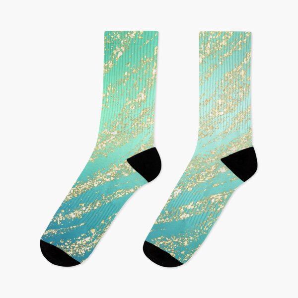 Artikelvorschau, Petrol Aqua Blau Grün Türkis Gold Zebra-Druck entworfen und verkauft von SeaStarAlex.