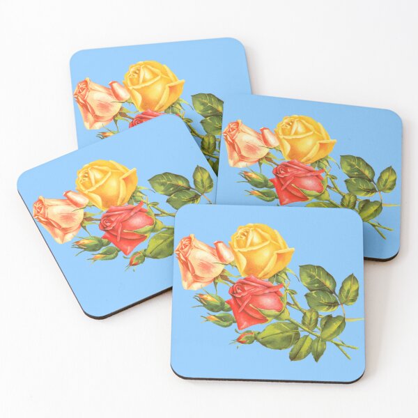Item preview, Vintage painting of three roses in bloom. designed and sold by claireseyeview.