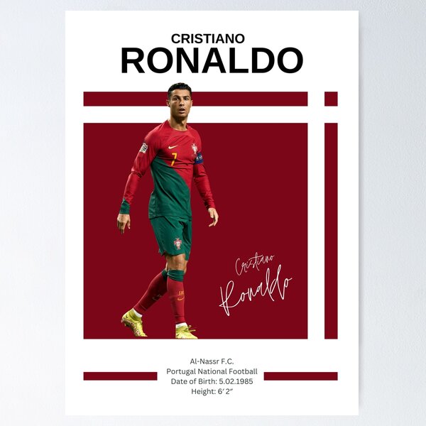 Item preview, Cristiano Ronaldo Poster, Portugal Football Print, Soccer Wall Art, Sports Bedroom Posters, Soccer Gifts, Sports Poster, Football Poster designed and sold by PaperPixelWall.