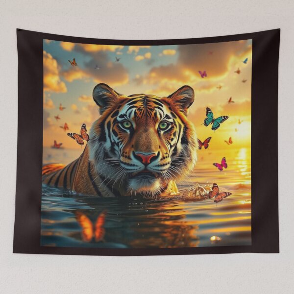 Item preview, Tiger and the Butterflies designed and sold by NicholeRose92.