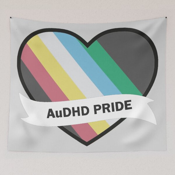 Item preview, AuDHD Pride Heart designed and sold by Spectrum Perspectives.