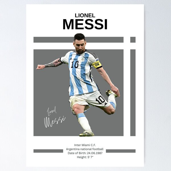 Item preview, Lionel Messi Poster, Leo Messi Print, Soccer Poster, Sports Wall Art, Gift For Him, Argentina Soccer Art, Football Print, Football Poster designed and sold by PaperPixelWall.