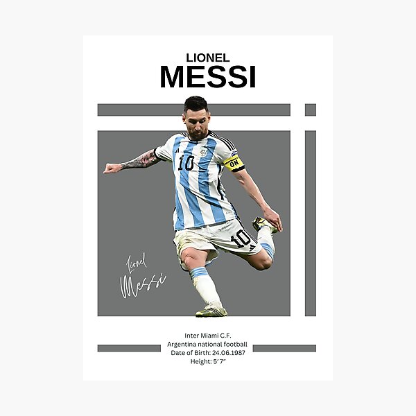 Item preview, Lionel Messi Poster, Leo Messi Print, Soccer Poster, Sports Wall Art, Gift For Him, Argentina Soccer Art, Football Print, Football Poster designed and sold by PaperPixelWall.