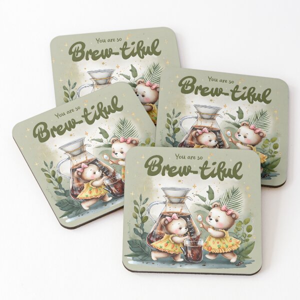 Item preview, Cute Cat Coffee Theme- "You Are So Brew-Tiful" | Adorable Cats Brewing Coffee, Durable Canvas, Gift for Pet  Lovers designed and sold by layersofmee.