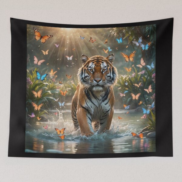 Item preview, Tiger and the Butterflies 2 designed and sold by NicholeRose92.