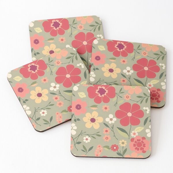 Item preview, Flat Floral Pattern Design - Elegant and Minimalistic Nature Illustration designed and sold by hjian8219.