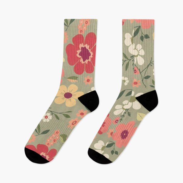 Item preview, Flat Floral Pattern Design - Elegant and Minimalistic Nature Illustration designed and sold by hjian8219.