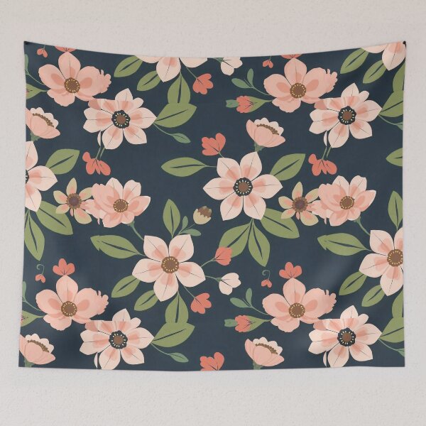 Item preview, Flat Floral Pattern Design - Elegant and Minimalistic Nature Illustration designed and sold by hjian8219.