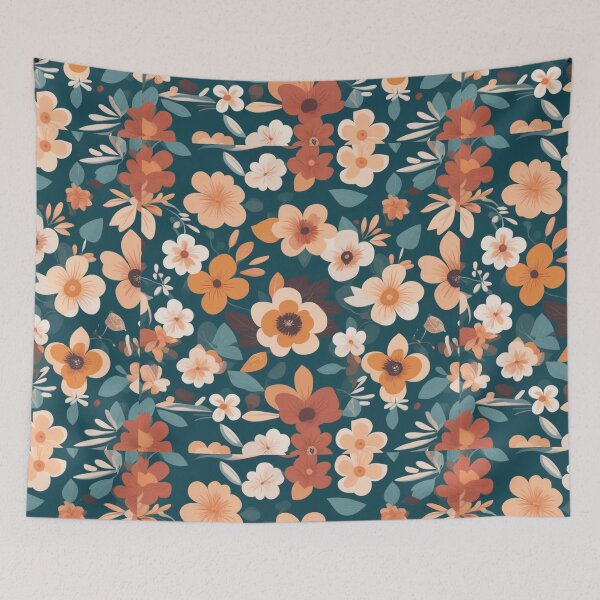 Item preview, Flat Floral Pattern Design - Elegant and Minimalistic Nature Illustration designed and sold by hjian8219.