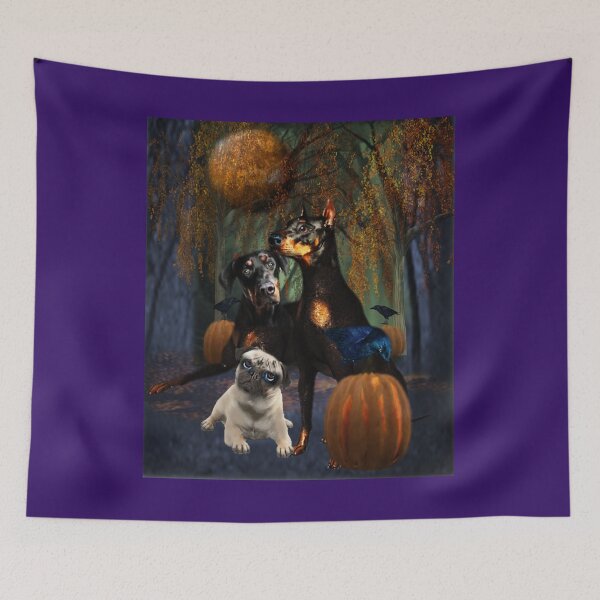 Item preview, Three Dogs and a Pumpkin designed and sold by Patricia Brown.