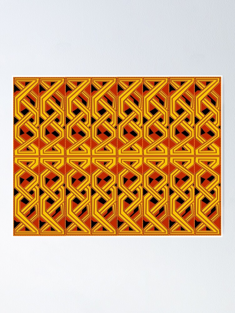 Thumbnail 1 of 3, Poster, Ancient Geometric Design Pattern designed and sold by xorbah.