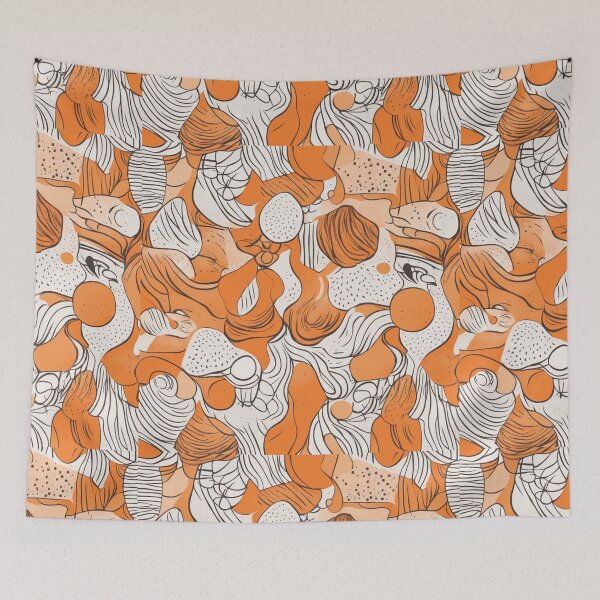 Item preview, Hand-Drawn Abstract Organic Shapes Background - Creative and Freeform Design designed and sold by hjian8219.