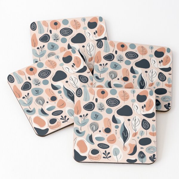 Item preview, Hand-Drawn Abstract Organic Shapes Background - Creative and Freeform Design designed and sold by hjian8219.