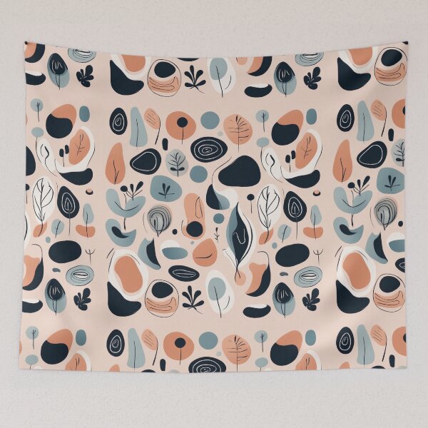 Item preview, Hand-Drawn Abstract Organic Shapes Background - Creative and Freeform Design designed and sold by hjian8219.