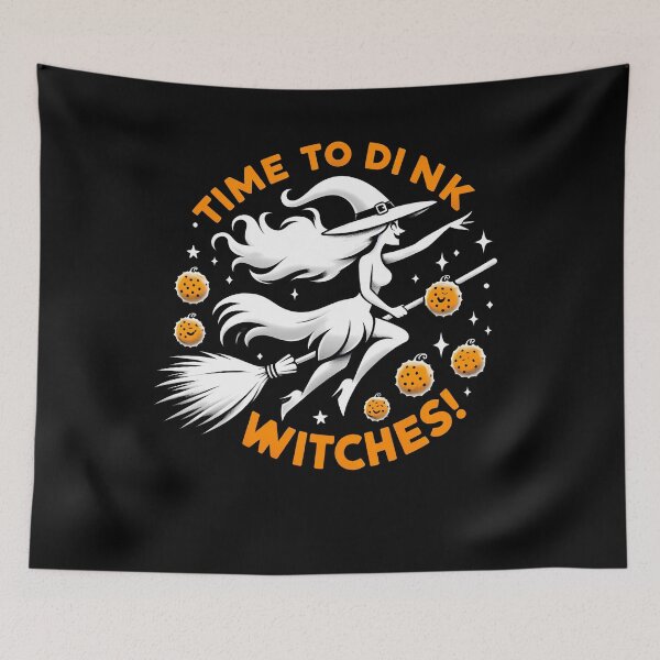 Item preview, Time To Dink Witches Pickleball , Halloween Witch with broom  designed and sold by Smix Pixels.