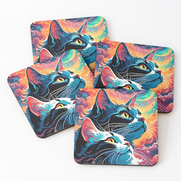 Item preview,  Whimsical Cat Art - Dark Fantasy and Cats - Cat lover Room Decor designed and sold by Wiss2Arts.