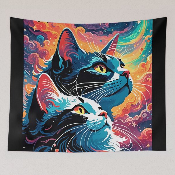 Item preview,  Whimsical Cat Art - Dark Fantasy and Cats - Cat lover Room Decor designed and sold by Wiss2Arts.