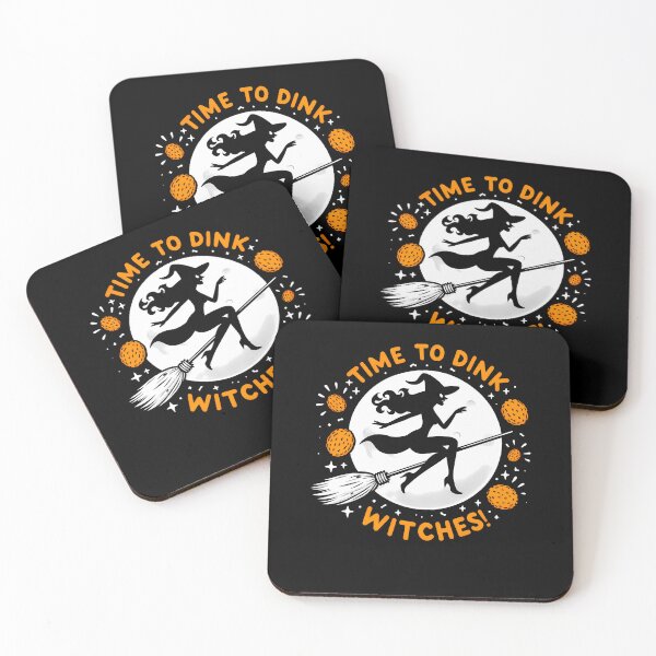 Item preview, Time To Dink Witches Pickleball , Halloween Witch with broom  designed and sold by Smix Pixels.