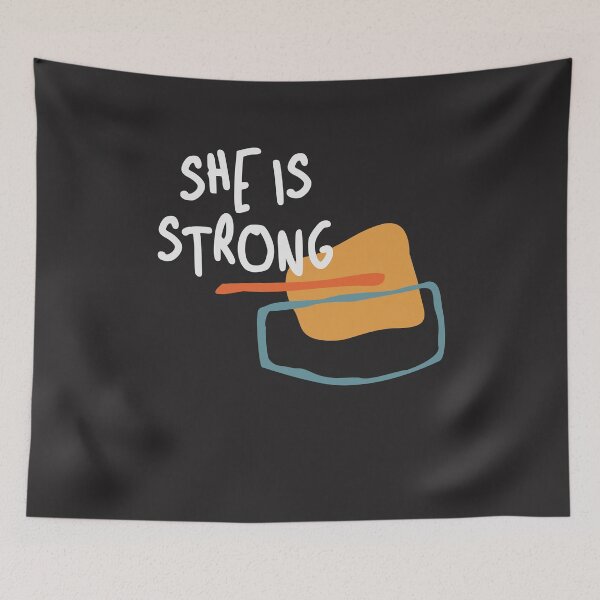 Item preview, She is Strong - Empowering Christian Quote designed and sold by cidolopez.