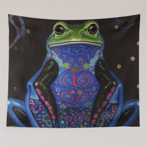 Artikelvorschau, Abstrakte Froschkunst entworfen und verkauft von TheDarkWardrobe.