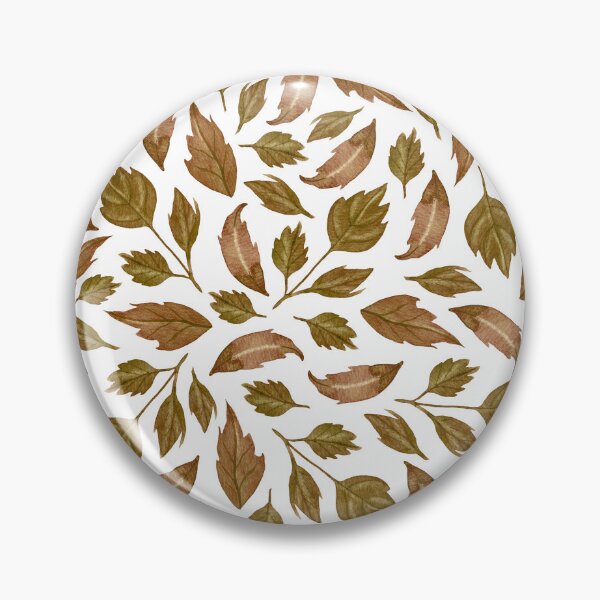 Item preview, Watercolor Dahlia Leaves Pattern (Brown) designed and sold by andrebalest.art.