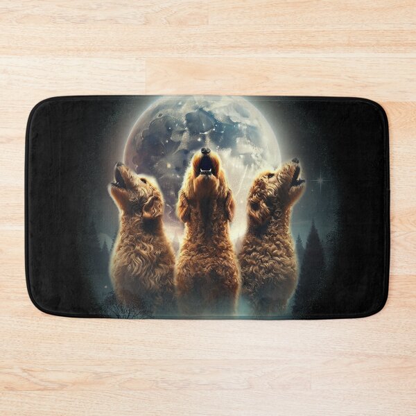 Item preview, Three Wolf Moon, but with Goldendoodles designed and sold by hitechmom.