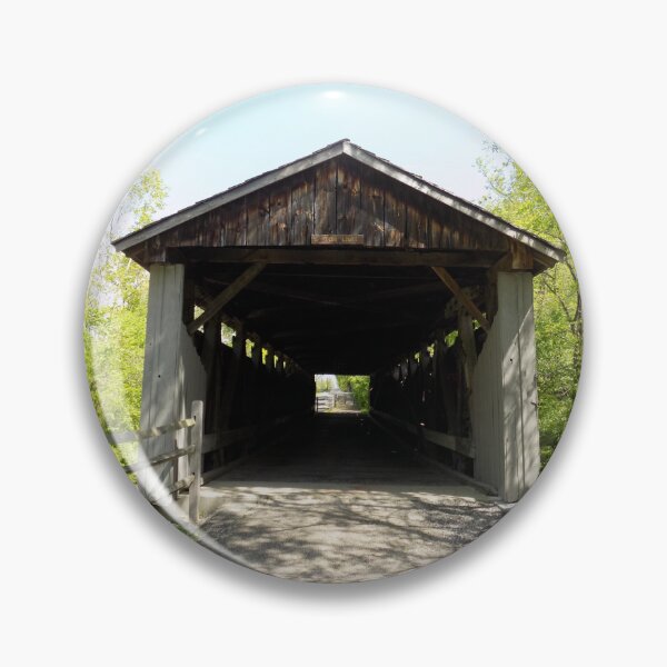 Item preview, State Line Bebb Park Covered Bridge 35-09-02 designed and sold by gotucoveredart.