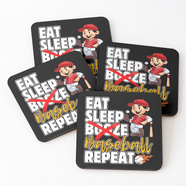 Item preview, EAT SLEEP BOOZE BASEBALL REPEAT designed and sold by KEF Custom.