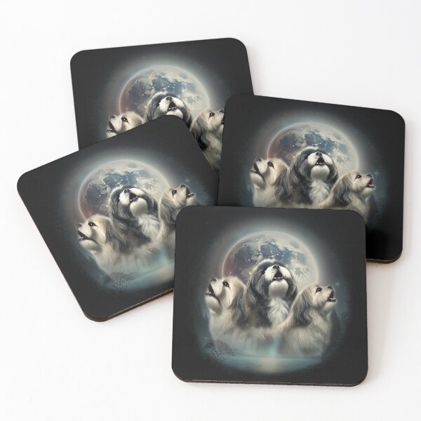 Item preview, 3 Shih Tzu moon - parody of Three Wolf Moon with shih tzus designed and sold by hitechmom.