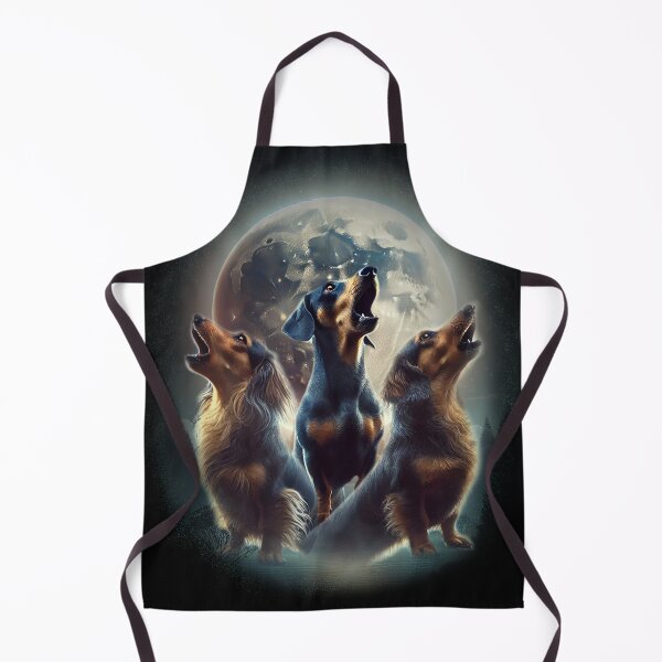 Item preview, 3 Weiner Moon - a funny doxie dachshund sausage dog design - Three wolf moon parody designed and sold by hitechmom.