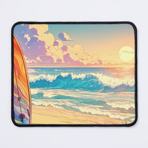 Item preview, Stained Glass of Surfboard on the Beach designed and sold by Cozirlax.