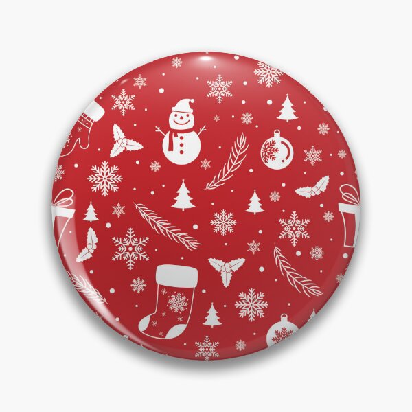 Item preview, Christmas Pattern - Snowman, Snowflakes, Reindeers, Gifts - White and Red designed and sold by GDCdesigns.