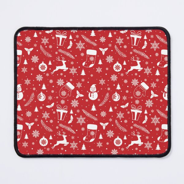Item preview, Christmas Pattern - Snowman, Snowflakes, Reindeers, Gifts - White and Red designed and sold by GDCdesigns.