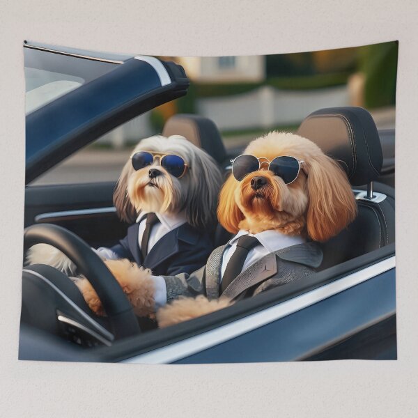Item preview, Dogs driving a convertable designed and sold by ecupirate99.